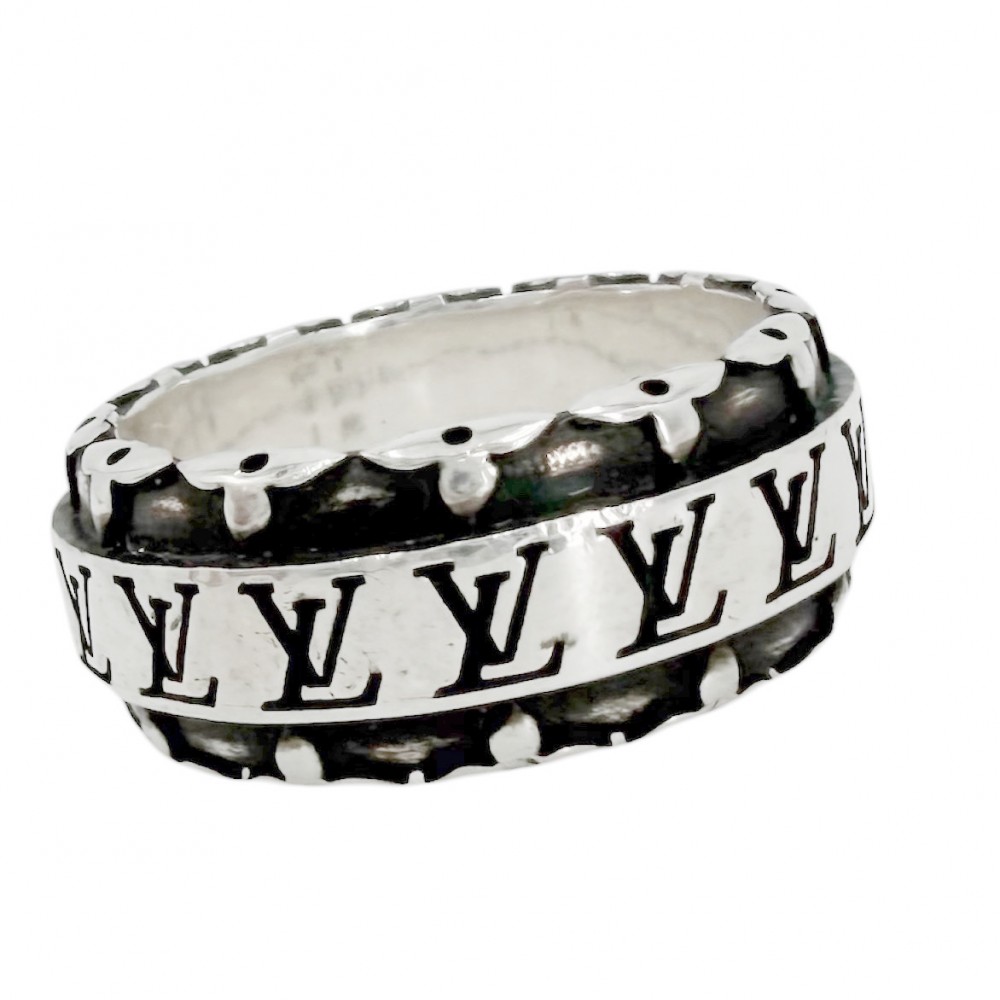 ルイヴィトン 指輪 メンズ リング・LVドリフト アクセサリー リング Sサイズ LOUIS VUITTON シルバー925 約17.5号 M0412S シルバー 約11.4g【中古品】 39,650円