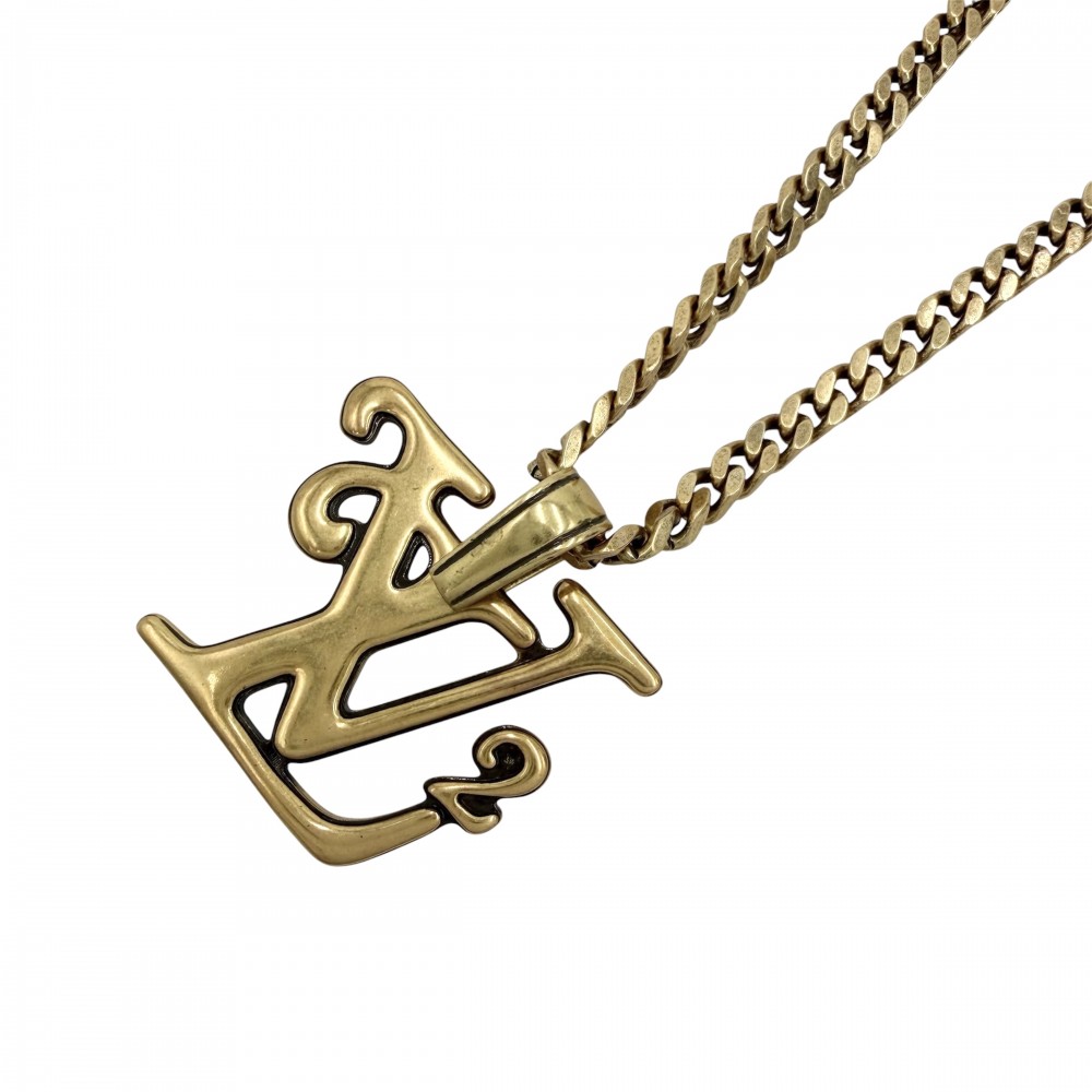 【大売出し】 ルイヴィトン 首飾り メンズ ルイヴィトン × NIGO コリエ スクエアード LV  付属物 シャンデリヤ LOUIS VUITTON    MP2692 ゴールド 約45.4g【中古品】