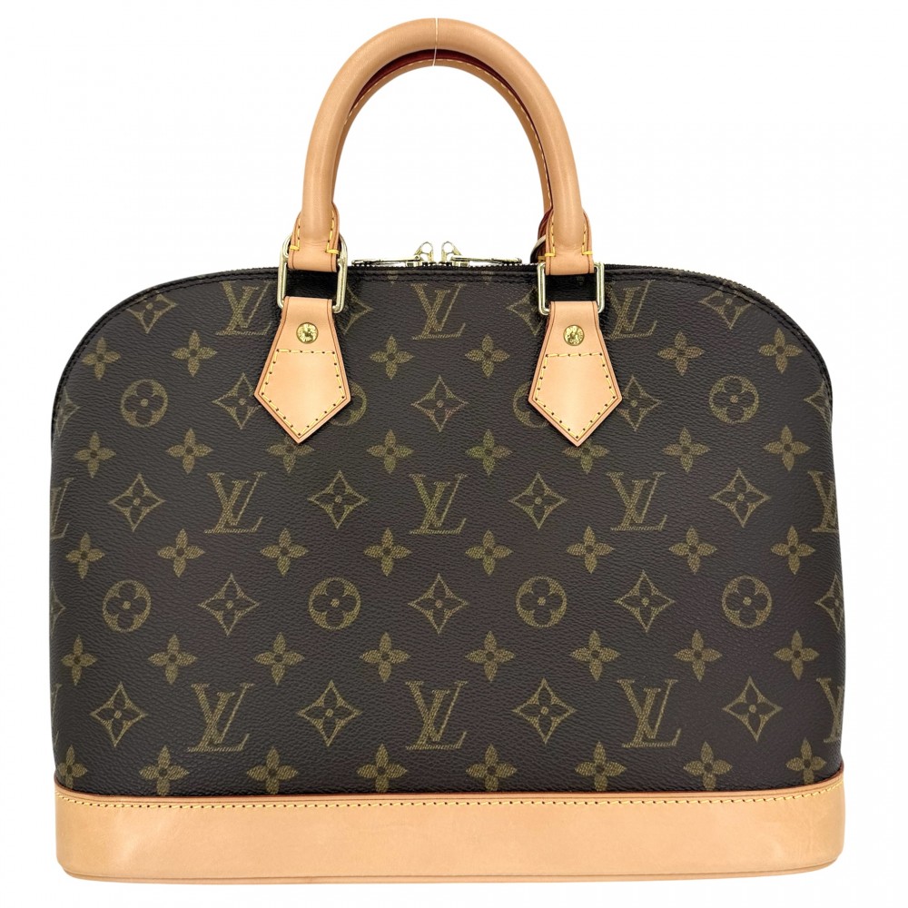 【大売出し】 ルイヴィトン ハンドバック レディース アルマPM Alma 赤銅色 茶 LOUIS VUITTON M51130 モノグラム帆布    ゴールド金具 美品【中古品】