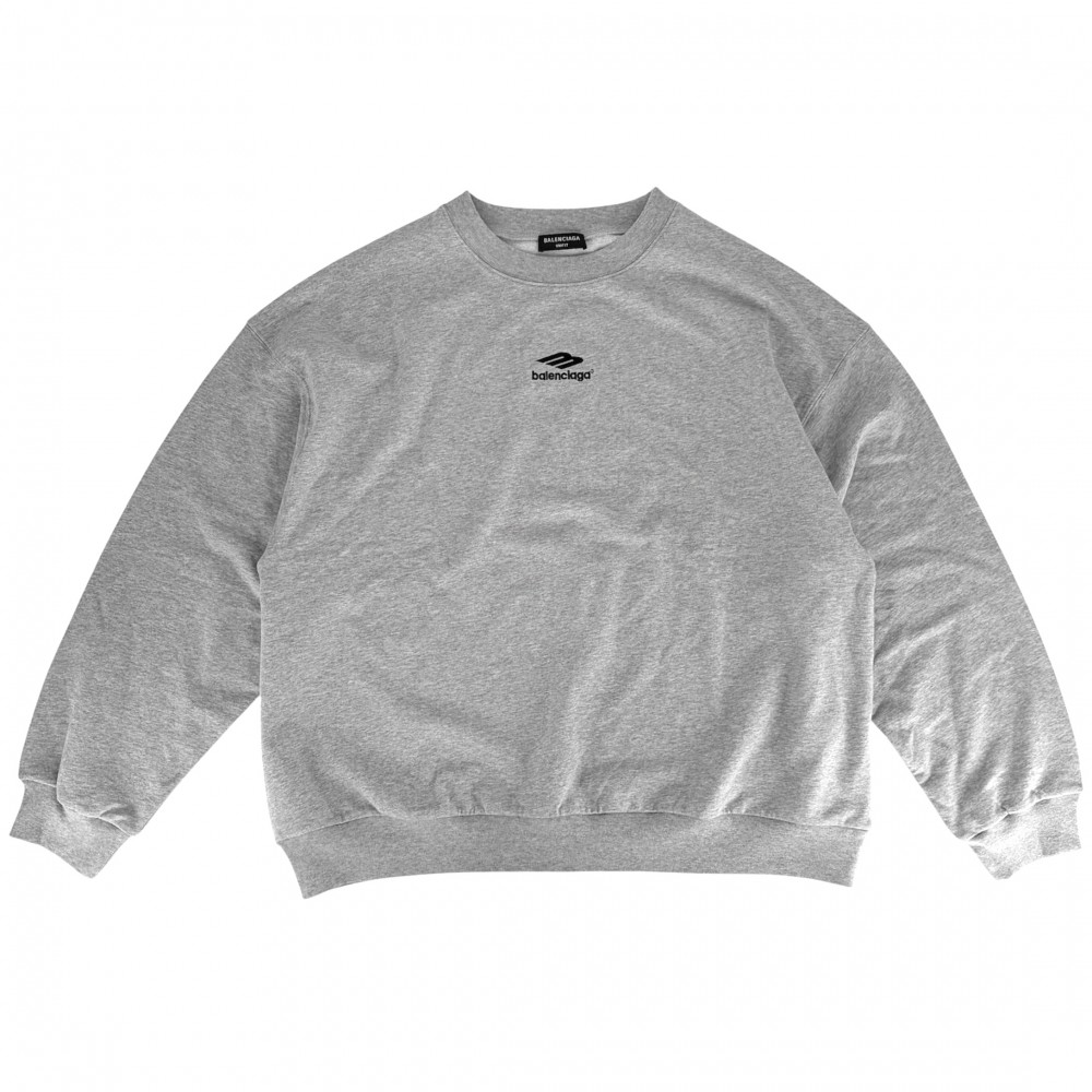 バレンシアガ 汗水 メンズ 3Bロゴタイプ 調教師 トップス お召しもの 服 BALENCIAGA XL 697869 薄墨色 綿織物    春 秋 冬 美品【中古品】