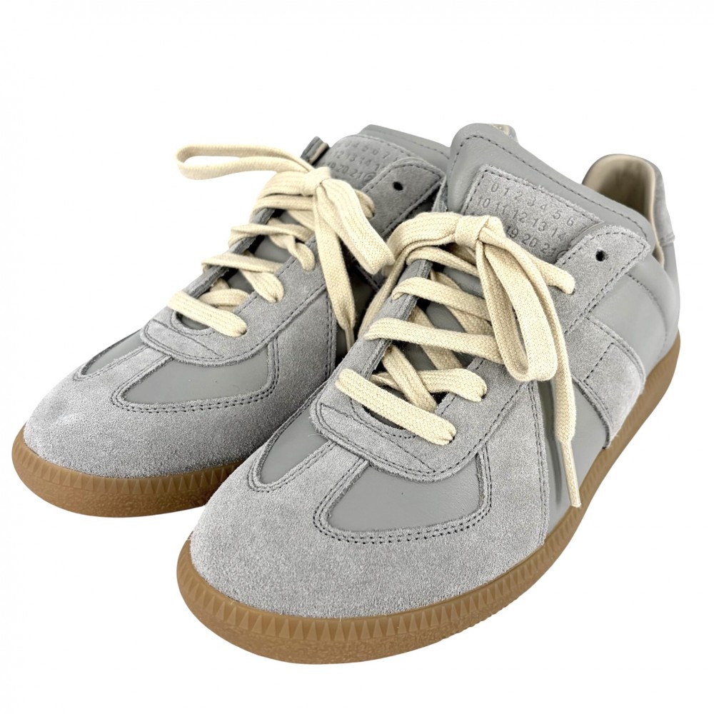 マルタンマルジェラ スニーカー レディース メゾンマルジェラ Maison Margiela 写し物 靴 36 1/2大きさ 約23.5珊 MARTIN MARGIELA スウェード  なめし革  天然ゴム  薄墨色 美品【中古品】