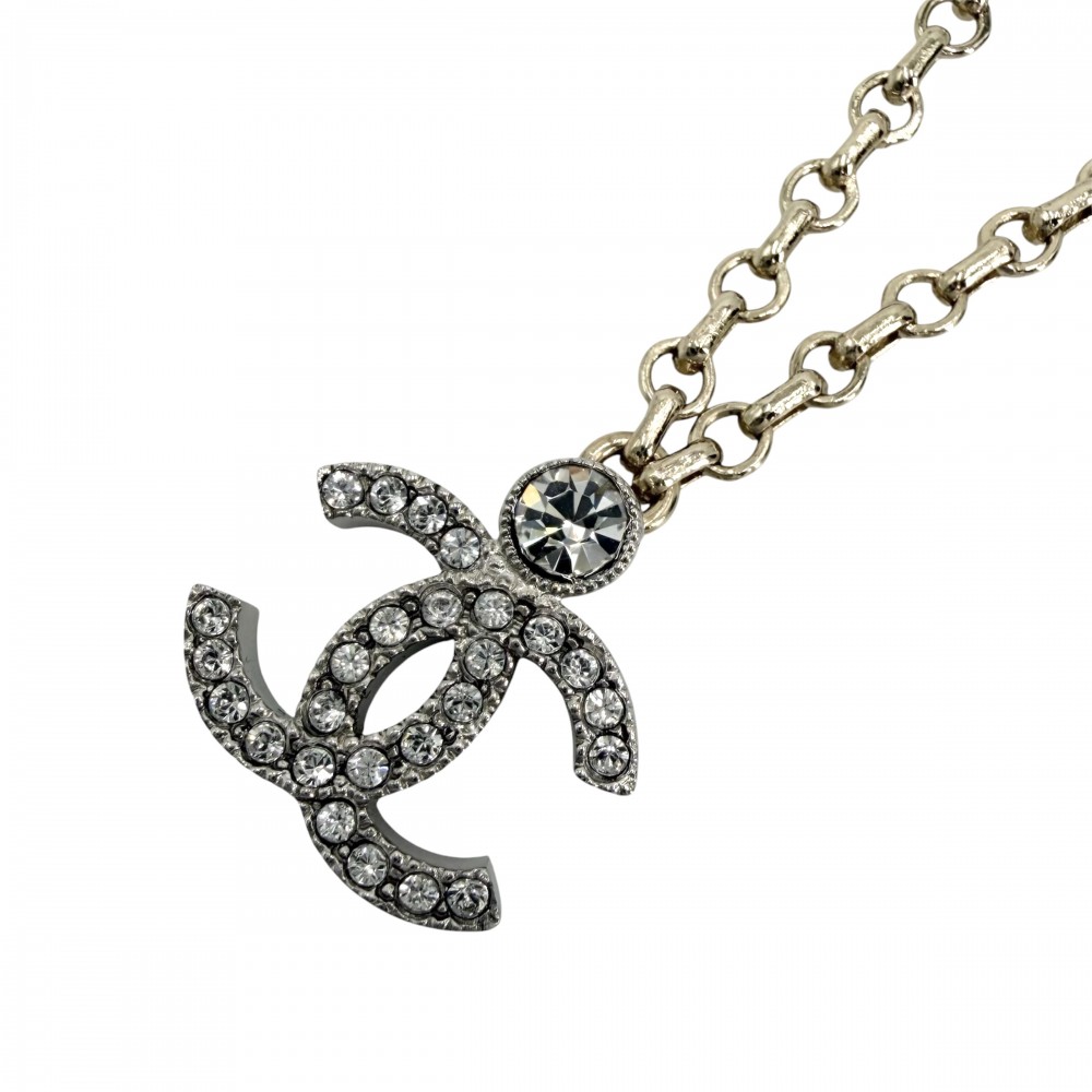 【大売出し】 シャネル ネックレス レディース アジャスター付き ココマーク ペンダント アクセサリー CHANEL GP ラインストーン I23K ゴールド 約10.3g 美品2023年【中古品】｜VINTAGE BRAND TOKYO 68,200円