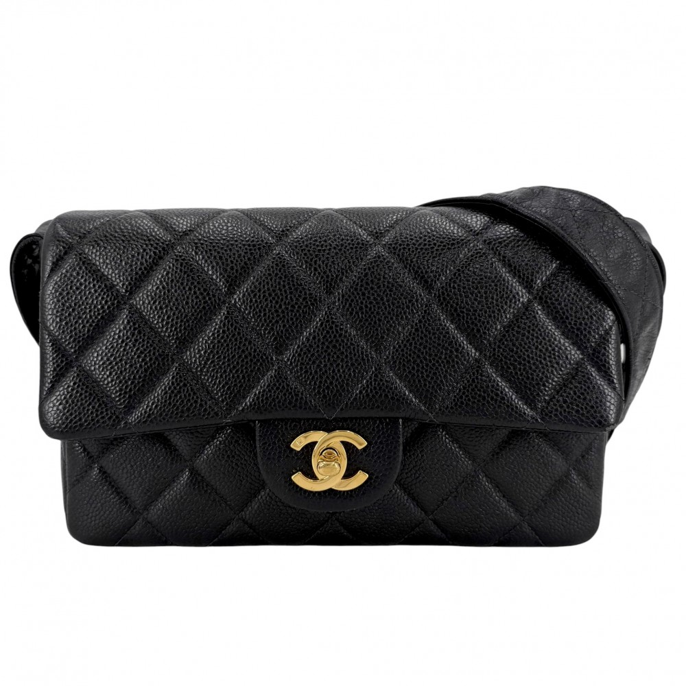 シャネル ショルダーバッグ レディース マトラッセ 肩かけ 曲がった掛け CHANEL    黒いこと 黒 ゴールド金具【中古品】