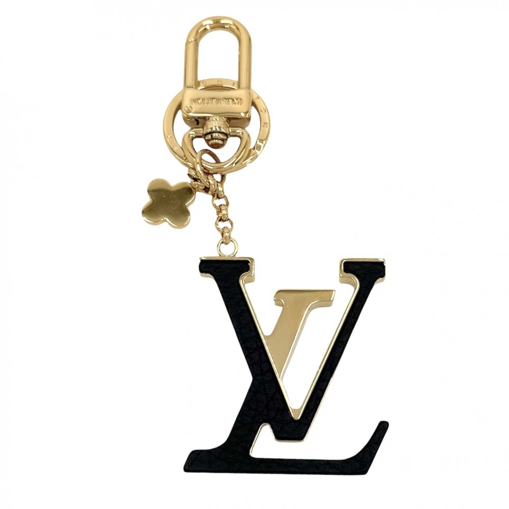 【大売出し】 ルイヴィトン キーホルダー レディース ポルトクレ LV カプシーヌ バッグチャーム キーリング 小物 LOUIS VUITTON M63080 ブラック 黒 ゴールド【中古品】｜VINTAGE BRAND TOKYO