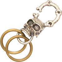 ラスティ スカル キーシルバーホルダー｜シルバーアクセサリーバズショット