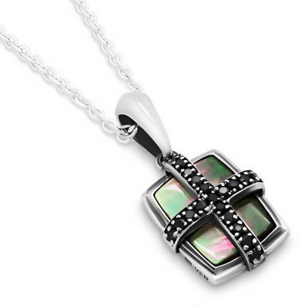 インレイ シェル スクエア シルバーペンダントトップ*FREE STYLE(フリースタイル) 11,550円