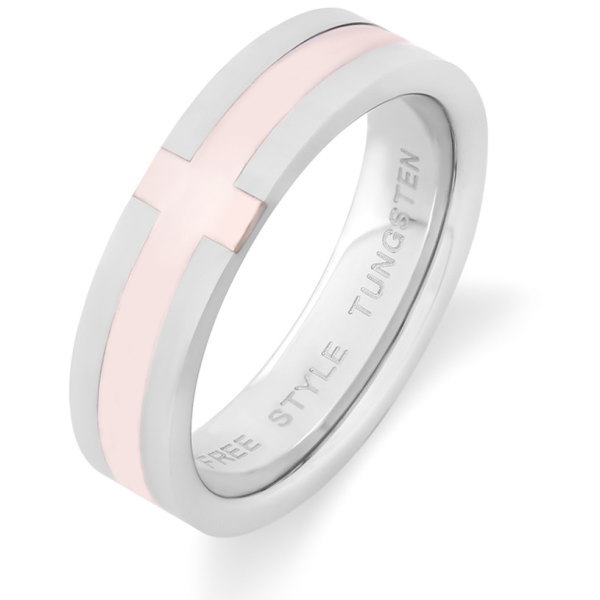 フラットクロスタングステンリング(指輪)*FREE STYLE(フリースタイル)Tungsten｜シルバーアクセサリーバズショット
