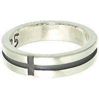 凹クロス シルバーリング(メンズ)(指輪)*FREE STYLE(フリースタイル)｜シルバーアクセサリーバズショット 9,504円