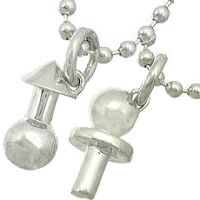 [ペア]♂オス♀メス シルバーペアペンダントトップ*SWANKY(スワンキー)｜シルバーアクセサリーバズショット