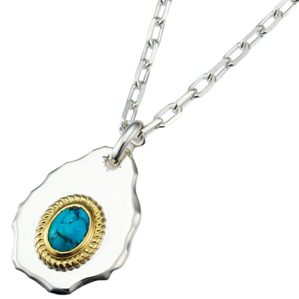 ブラス ターコイズ ハンマードエッジ シルバーペンダントトップ*AQUA SILVER(アクアシルバー)|シルバーアクセサリーバズショット