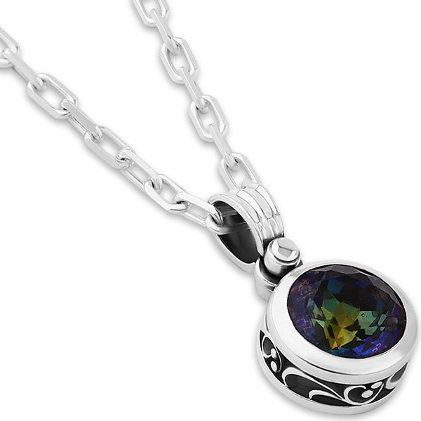 ブルーミスティッククォーツ ルークス シルバーペンダントトップ*AQUA SILVER(アクアシルバー)