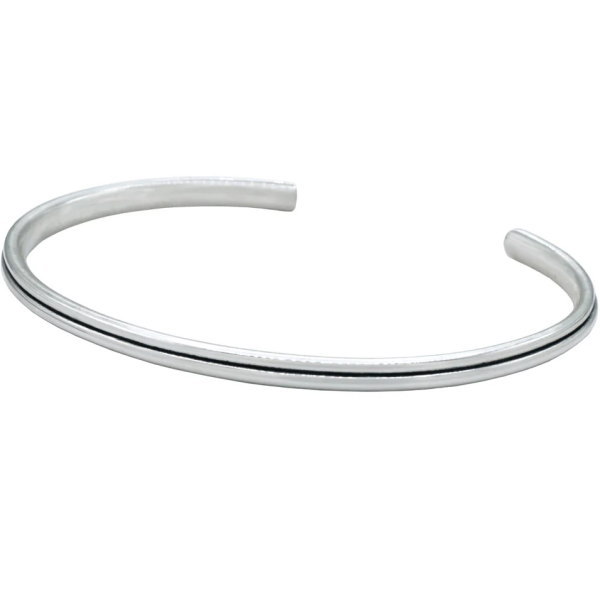 シンプル シークレット ハート シルバーバングル*AQUA SILVER(アクアシルバー)｜シルバーアクセサリーバズショット