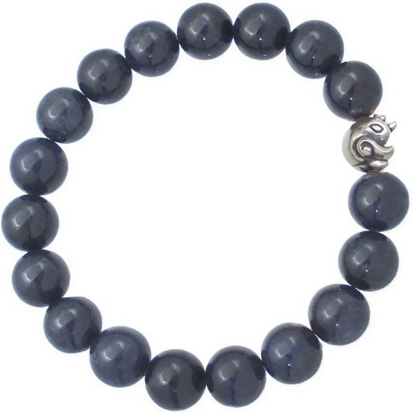 専用ロンワンズ　ホーク ビード サファイア (10mm)ストーンブレスレット 専用ロンワンズ ホーク ビード サファイア (10mm)ストーン