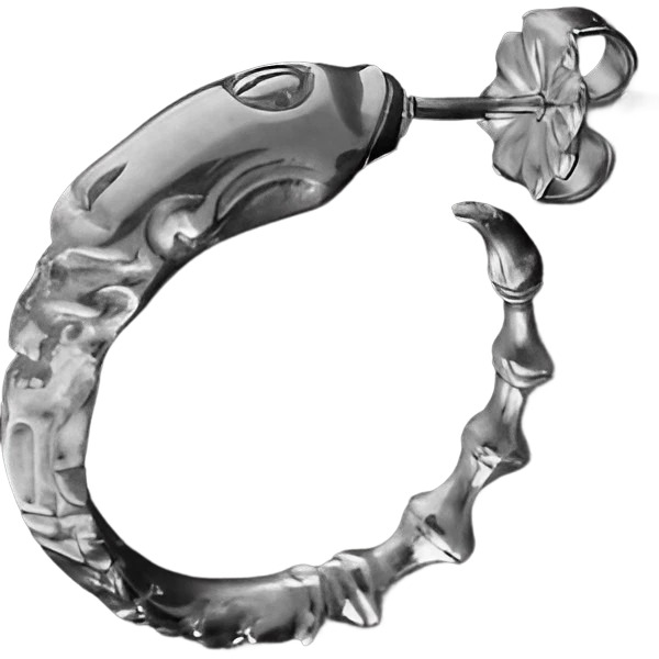 ロンワンズ(LONE ONES)*スモールドゥンドゥビプリミティヴフープ シルバーピアス|シルバーアクセサリーバズショット