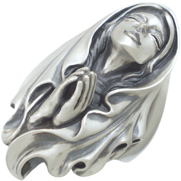 バージンマリー【pray】 "M" シルバーリング(指輪)*Mad Graffiti（マッドグラフィティ）｜シルバーアクセサリーバズショット 46,200円