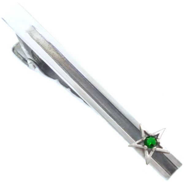 楽天市場】エメラルド ネクタイピン シルバー製 タイバー : ライパラ！