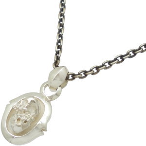 ホワイトダブルスカル シルバーペンダントトップ *sou designs(ソウデザインズ)|シルバーアクセサリーバズショット