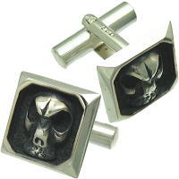 FATE SKULLスカル シルバーカフスボタン*SEMPER FI(センパーフィ)|シルバーアクセサリーバズショット