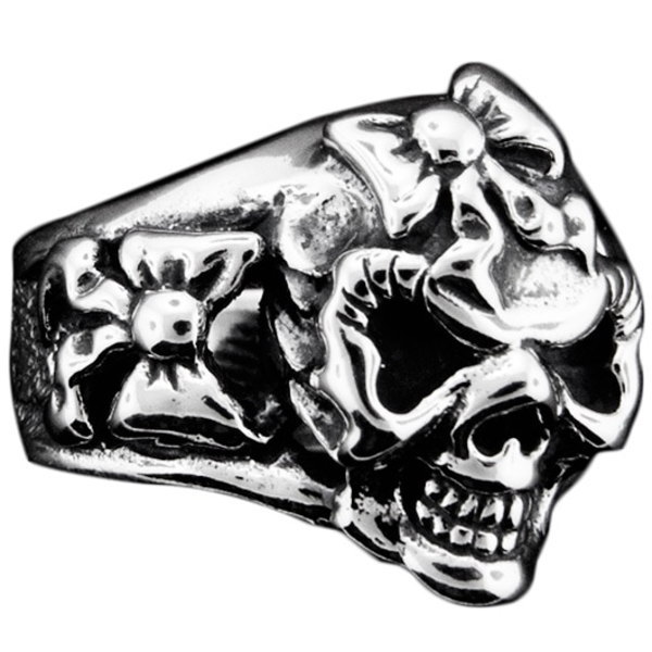 トラヴィスワーカー(TRAVIS WALKER)*リボン スカル シルバーリング（指輪）｜シルバーアクセサリーバズショット