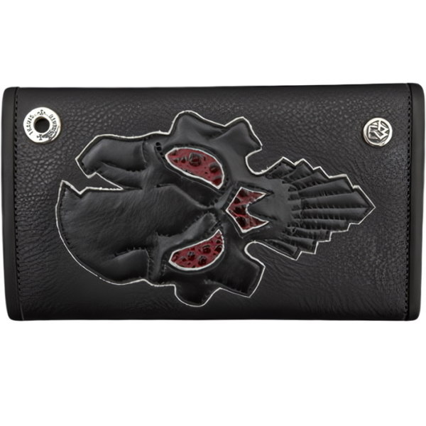 トラヴィスワーカー(TRAVIS WALKER)*ラージ3フォールド ファントムスカル カウハイドウォレット 140,250円