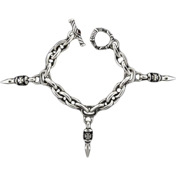 トラヴィスワーカー(TRAVIS WALKER)* スムースリンク 3アウトロー ウィズ Tバー シルバーブレスレット 172,700円