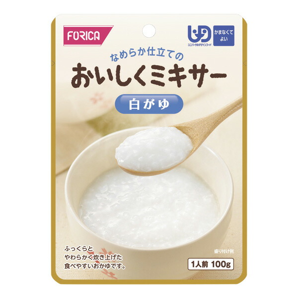 【楽天市場】介護食 おいしくミキサー 白がゆ 100g おかゆ [やわらか食/介護食品/レトルト]：ビースタイル楽天市場店