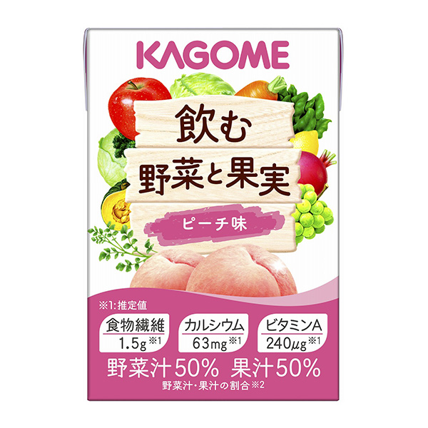 KAGOME カゴメ 飲む野菜と果実 ピーチ味 100ｍｌ 【期間限定お試し価格】