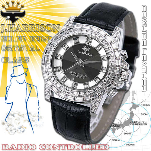 安い メンズ腕時計 Jh 097sb シャイニングソーラー電波時計革ベルト J Harrison Avadf Com Br