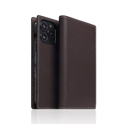 SLG Design Full Grain Leather Case for iPhone 14 Pro Max ブラウンクリーム 手帳型 SD24351i14PMBC｜Bサプライズ　店