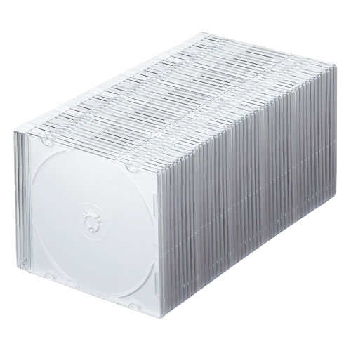 【5個セット(50枚×5)】 サンワサプライ Blu-ray・DVD・CDケース(スリムタイプ・50枚セット・ホワイト) FCD-PU50MWN2X5 母の日 ギフト 2026 贈り物 プレゼント 母 父 父の日 ペアギフト