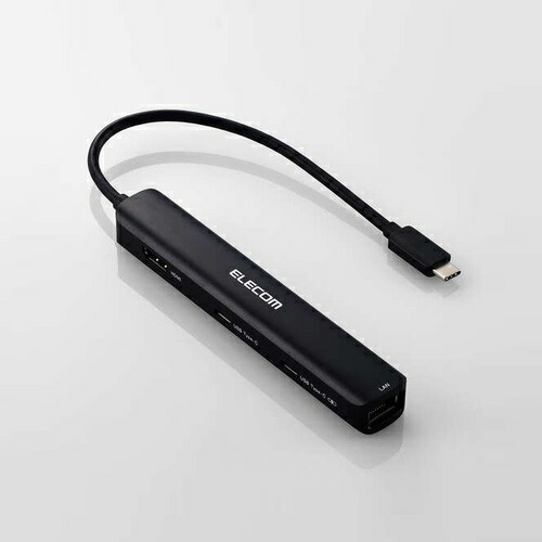 USB Type C ドッキングステーション ハブ 6-in-1 PD 85W出力 急速充電 USB-C ×2 USB-A ×2 HDMI ×1 RJ45 ×1 ブラック エレコム DST-C30BK 母の日 ギフト 2026 贈り物 プレゼント 母 父 父の日 ペアギフト