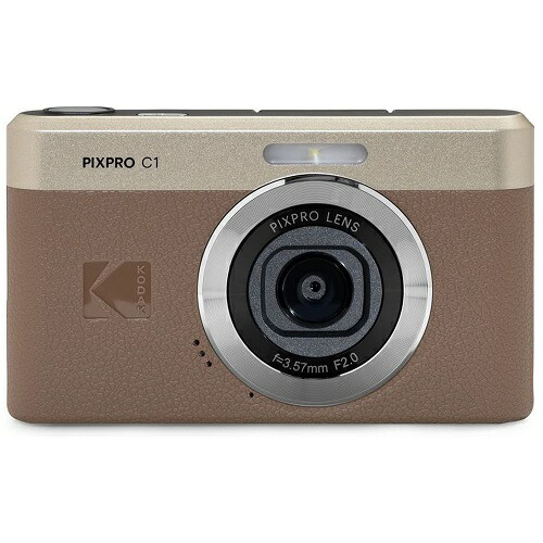 デジカメ コダック KODAK PIXPRO CLASSIC SERIES C1BN ブラウン コンパクト デジタル カメラ 1300万画素 26mm F2.0 単焦点レンズ 2.8インチ液晶モニター 上方向180° チルト式 フルハイビジョン動画撮影 母の日 ギフト 2026 贈り物 プレゼント 母 父 父の日 ペアギフト