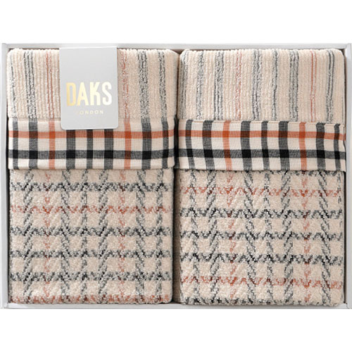 DAKS ダックスチェック柄タオルケット2箱 DAKS ダックスチェック柄タオルケット2箱 ダックス