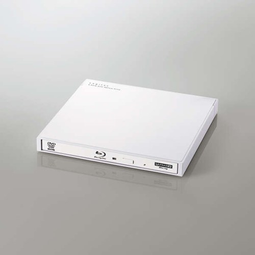 ロジテック エレコム ブルーレイドライブ 外付け ポータブル LBD-PWA6U3LWH ホワイト 編集 書込ソフト付 USB3.2 Gen1 USB3.0 薄型 超軽量 BD 再生 Windows11 Mac Logitec｜Bサプライズ　店