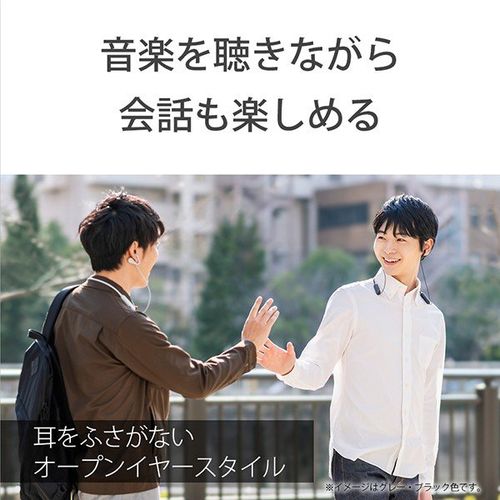 耳をふさがない開放型BluetoothワイヤレスイヤホンブルーソニーSBH82DJP