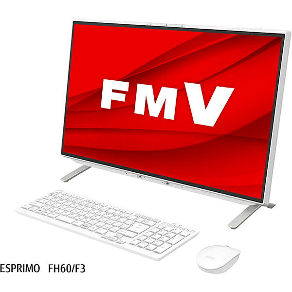 富士通 FUJITSU デスクトップパソコン FMV FHシリーズ 23.8型 Windows 11 Home Office有り FMVF60F3W Ryzen5 5500U メモリ 8GB SSD 512GB