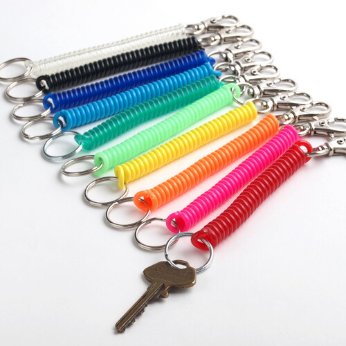 楽天市場 クリップオンキーコイル Super Coil スーパーコイル鍵 キーホルダー キーチェーン セキュリティ デザイン文具 事務用品 ブックカバー 文具専門店bタウン