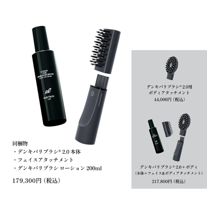 セット送料無料 el DENKI BARI BRUSH 2.0+BODY BLACK | www