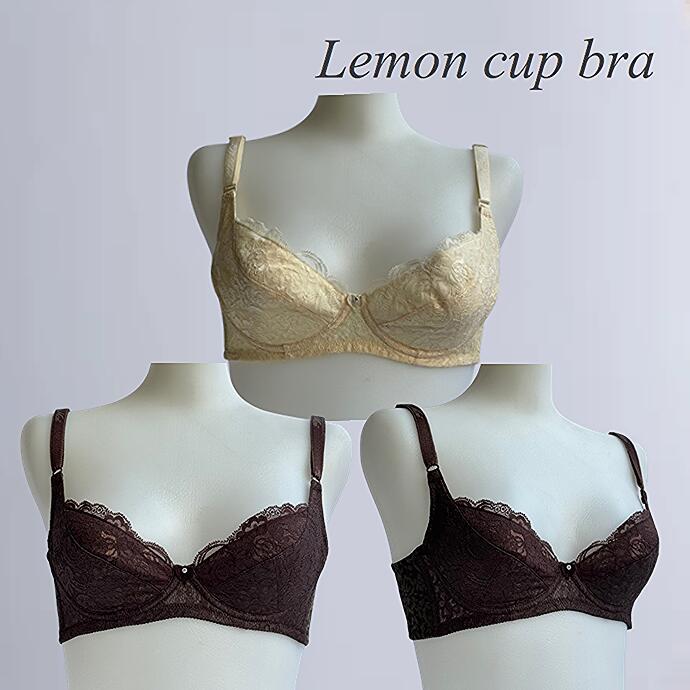 EleMoiエレモア レモンカップブラジャー／三鞭酒・黒茶(色つや２色）手を加える肌付き 檸檬型 脂肪組織 乳ぶさ伝達ルート 気が大きい 体型とり備える ヒートカット ふくらみ スピード競技 今めかしい 力強さサイバー空間 遠赤外線 シルクプロティン 日本製 サニーライフジャパン