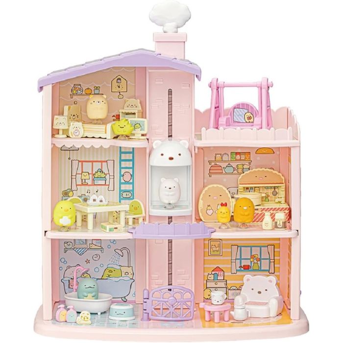 O タカラトミー(TAKARA TOMY) すみっコぐらし くっつきすみっコ まわそうしろくまエレベーター 3階だてのすみっコハウス おもちゃ 3歳 お店屋さんごっこ ごっこ遊び 室内遊び ギフト プレゼント 誕生日 お祝い 贈り物 ブラックフライデー クリスマス