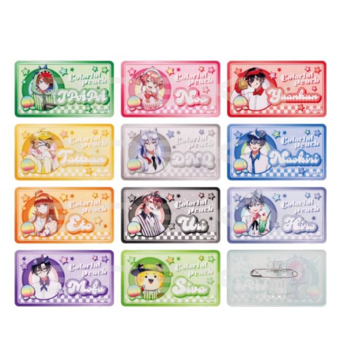 楽天市場】O エンスカイ カラフルピーチ おなまえバッジコレクション