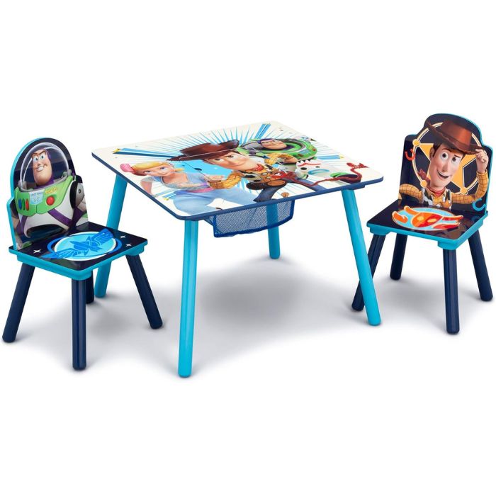 M Delta Disney トイストーリー4 収納付きテーブル＆チェア 3点セット TT87372TY Table & Chair Set with Storage デルタ ディズニー おもちゃ かわいい 学習テーブル 収納 勉強 子供部屋 インテリア 3歳から