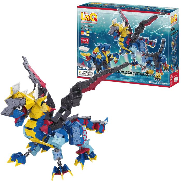 O ヨシリツ LaQ ミスティカルビースト 北欧神話(965pcs) L009333 ギフト おもちゃ 知育玩具 幼稚園・保育園のブロック遊び 7歳 上級 室内遊び ギフト プレゼント 誕生日 お祝い 贈り物 ブラックフライデー クリスマス