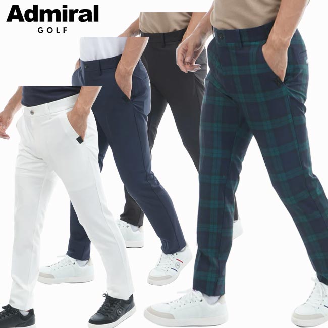 【2026年春夏モデル】 Admiral Golf アドミラルゴルフ 4WAYツイル テーパードパンツ 4L対応(メンズ) ADMA608 ロングパンツ ゴルフウェア 大きいサイズ 4L 長ズボン ストレッチ ハイテンション 撥水 テーパード ウエストゴム 紳士 定番 【B-ONE-Y】