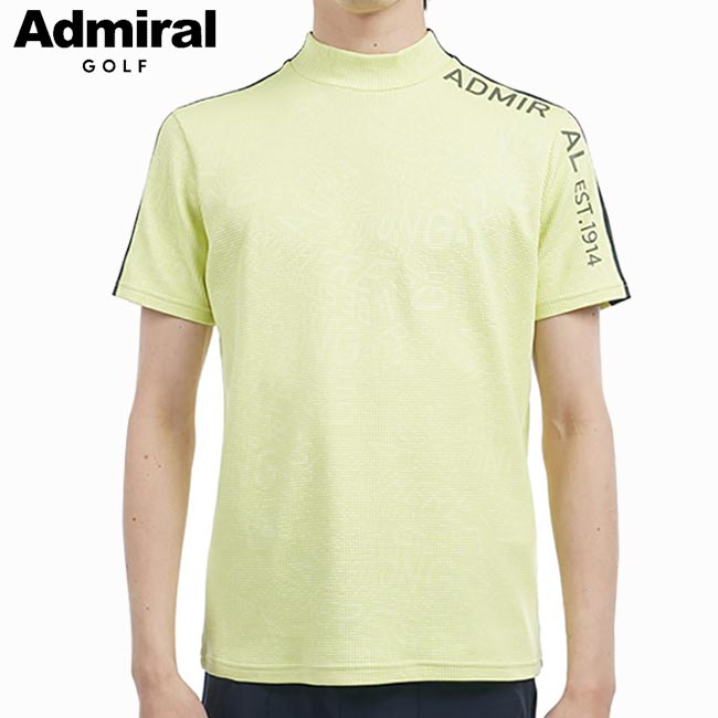 【掘り出し物!30%OFF!!】【2025年春夏模範例】 Admiral Golf アドミラルゴルフ 当たること冷感 ジオメタリックロゴ モックネックシャツ (メンズ) ADMA527  吸水速乾、UVとり捨てる、伸ばすこと、当たること冷感、遮熱成り行き 成人男性 ゴルフ御召しもの 半袖 ハイネックプルオーバー 分かりやすい  3L【B-ONE-Y】