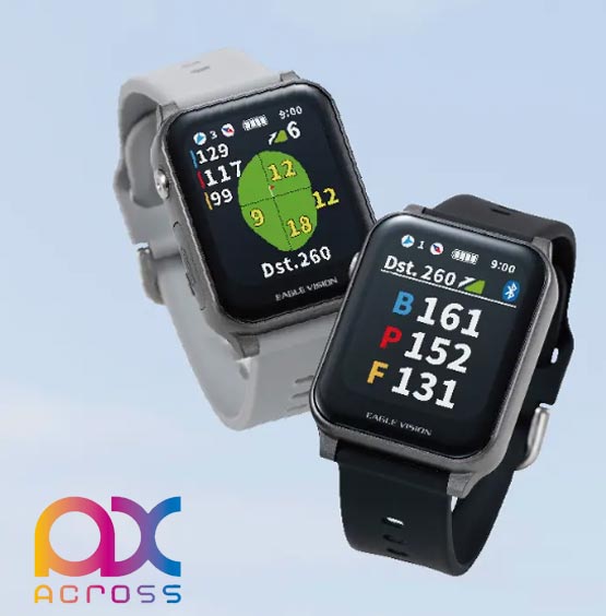 朝日ゴルフ GPS ゴルフナビ 鷲幻影 ご覧なさる アク天使の都市 EAGLE VISION watch AX ACROSS EV-539 不一致 ナビ 【B-ONE】