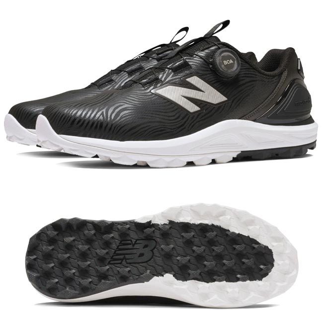 ニューバランス ゴルフ シューズ UG2500BC ゴルフスパイクレスシューズ ボア カラー:BLACK with WHITE and SILVER METALLIC ウィズ2E new balance golf Fresh Foam X 2500 v5 SL Boa UNISEX ユニセックスモデル 【2026年モデル】【B-ONE-Y】