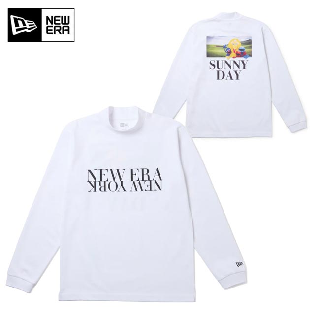 NEW ERA (ニュー内鰓)  14682874 長袖 ミッドネック 動作 プルオーバー SESAME STREET セサミストリート SUNNY DAY 白いこと | ゴルフ 白 丸首 長袖プルオーバー ロングプルオーバー【B-ONE】