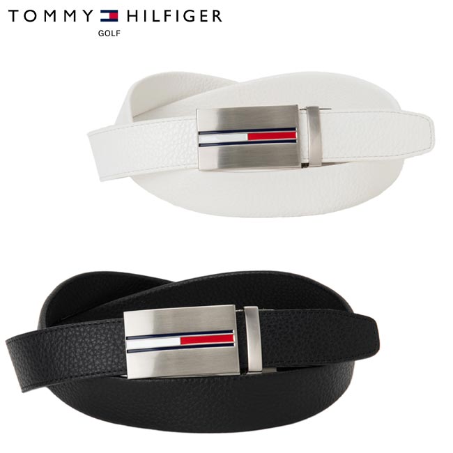 【2025年秋冬モデル】 TOMMY HILFIGER GOLF (トミー ヒルフィガー ゴルフ) ベルト ストレッチスライドロック フラッグ オーバーサイズ THMB5FVX BELT 【B-ONE-Y】