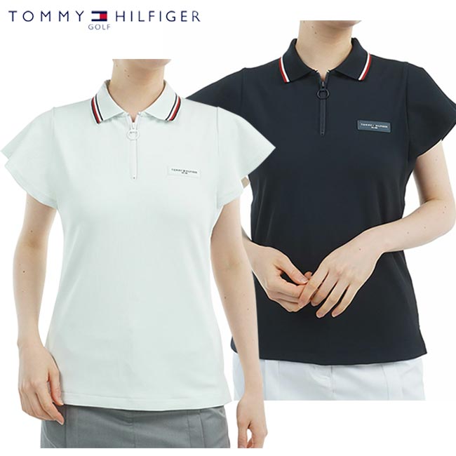 【掘り出し物!30%OFF!!】【2025年春夏真似形】TOMMY HILFIGER GOLF トミーヒルフィガーゴルフ レディース 御機嫌剪断応力 バタフライスリーブシャツ(レディス）半袖ティーシャツ  UV取りすてる THLA533 【B-ONE-Y】